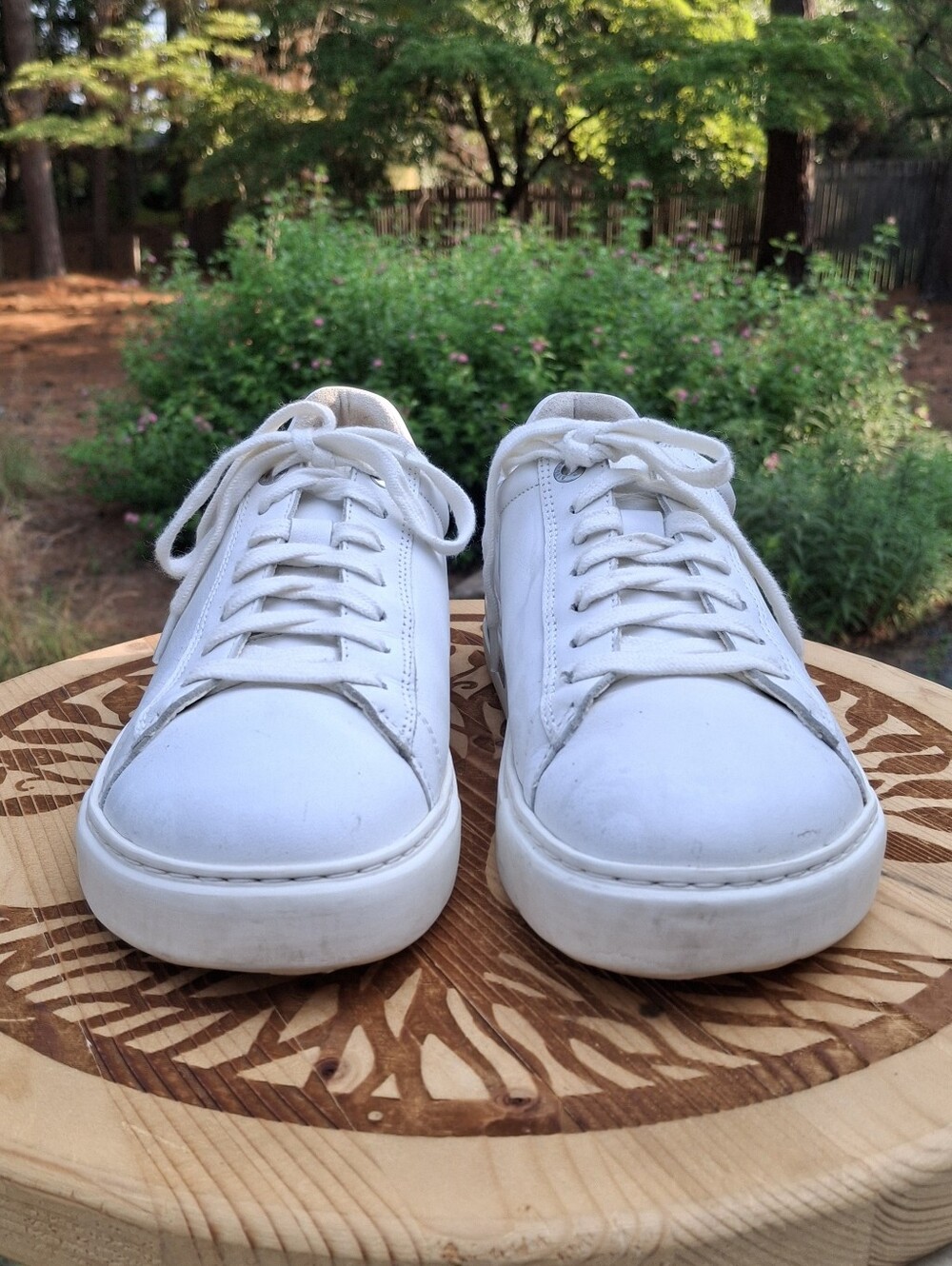 Birkenstock Women's Bend Low White Leather Minimalist Sneakers Sz 38/7.5 - Picture 2 of 10